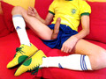 Brasilian Soccer hard horny wank