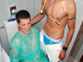 Trainee male nurse pisses patien