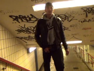 Skaterboy at the station spanned