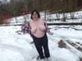 posing im schnee